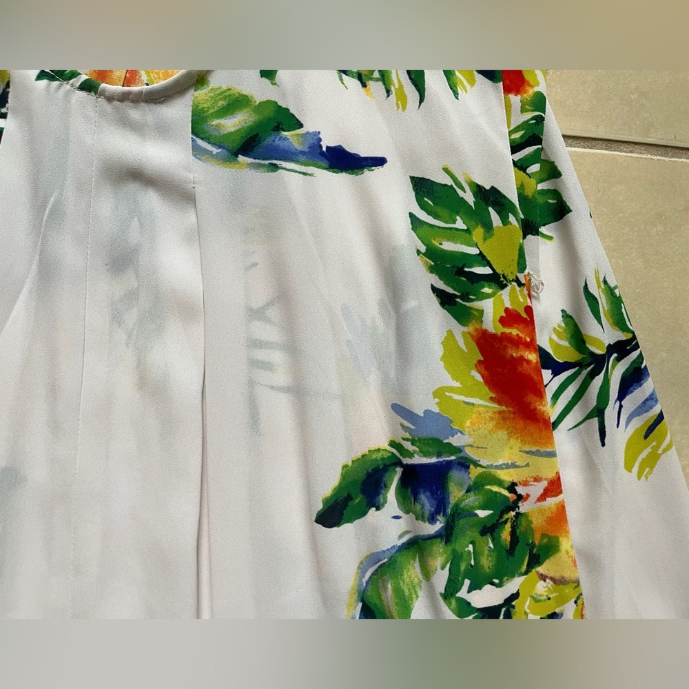 ARK & CO FULL LENGTH SPAGHETTI STRAP MULTI-FLORAL PRINT MAXI DRESS SIZE, L Beach - Picture 16 of 16